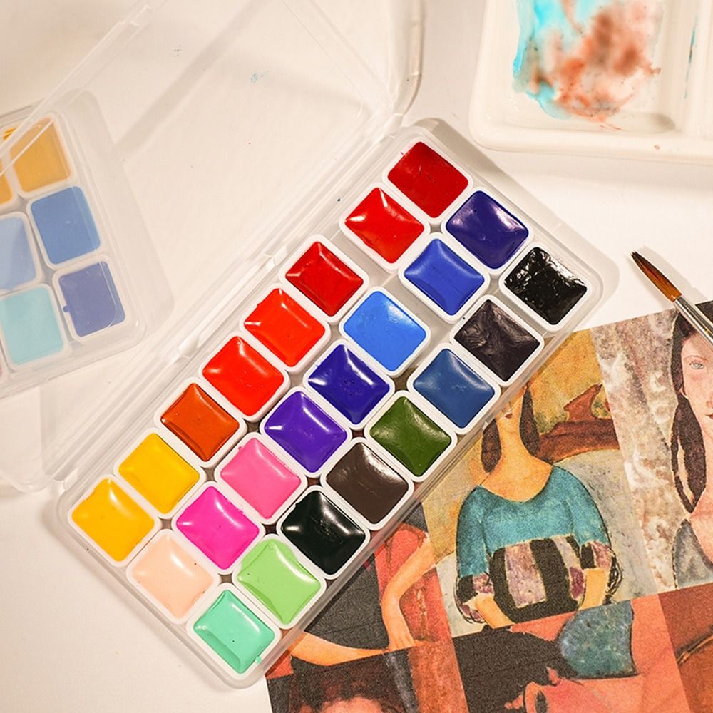 Set di acquerelli da 24 colori - Watercolor Paint Set Solid Pigment recensione e prezzo
