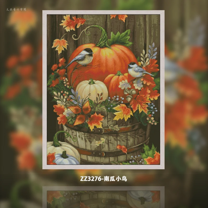 [ZZ3276-Uccello di zucca] |    - Cross Stitch Stamped Kits Beginners recensione e prezzo